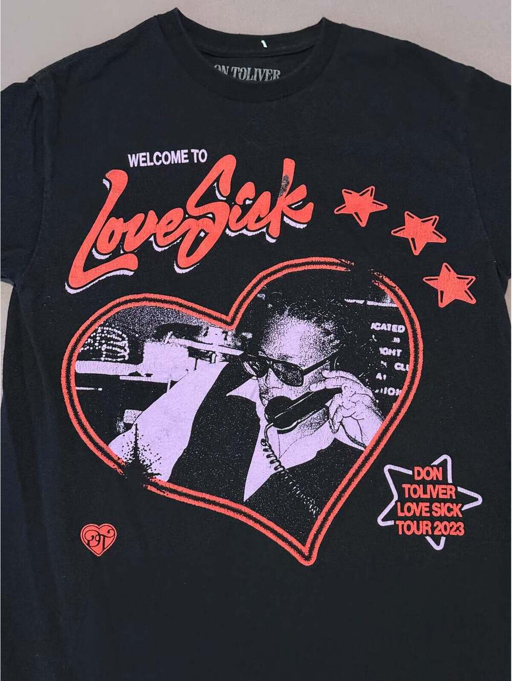 Don Toliver Love Sick Tour 2023 Black Graphic T-Shirt – Distressed Sleeve Tee